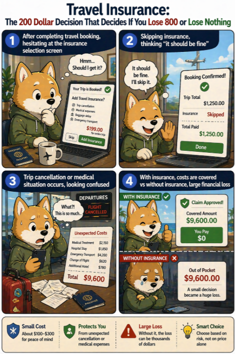 Travel Insurance: The 200 Dollar Decision That Decides If You Lose 800 or Lose Nothing