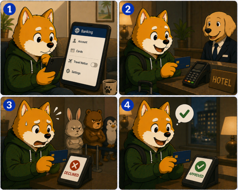 Travel Notice: The One Setting That Prevents Your Card From Failing at the Worst Moment