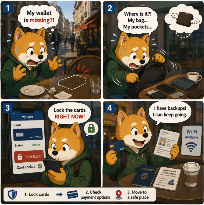 Lost Wallet Abroad: The First 10 Minutes That Decide Whether the Trip Survives