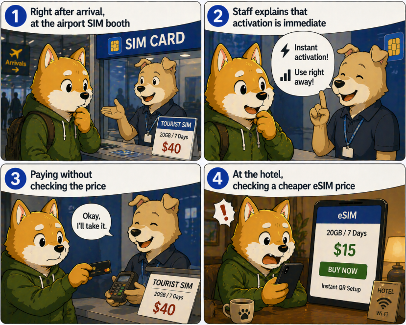 Airport SIM vs eSIM: The 15 Minute Choice That Doubles Your Cost