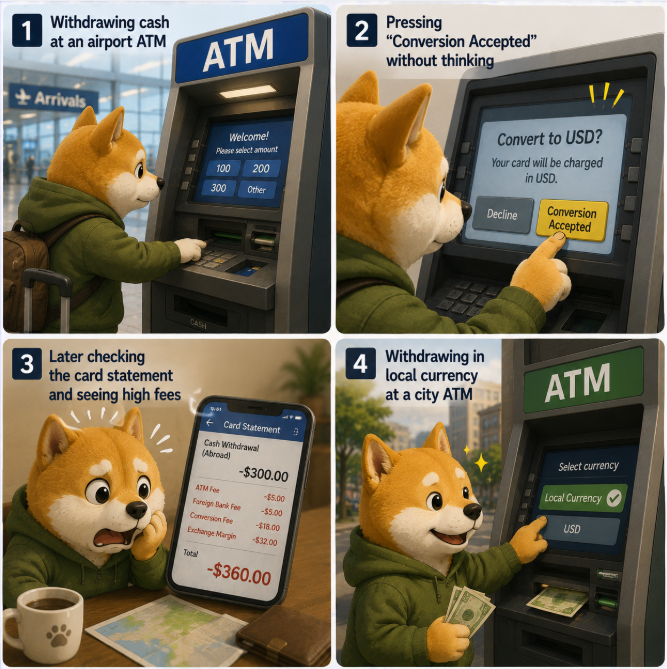 Airport ATM vs City ATM: The First Withdrawal That Quietly Costs You 60 Dollars